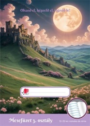 Olvasónapló, tűzött, A5, 32 lap, 3. osztály, ICO "Süni Mesefüzet", kastély